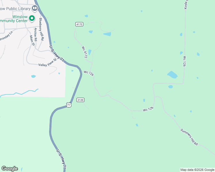 map of restaurants, bars, coffee shops, grocery stores, and more near 14586 Koyle Cemetery Road in Winslow