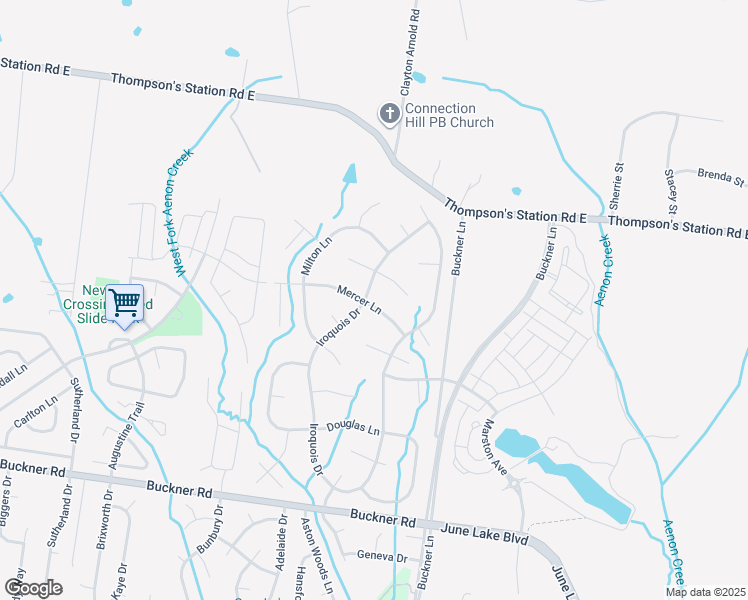map of restaurants, bars, coffee shops, grocery stores, and more near 2994 Iroquois Drive in Thompson's Station