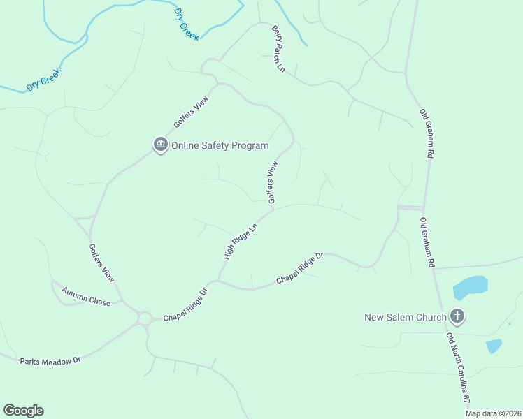 map of restaurants, bars, coffee shops, grocery stores, and more near 27 Quail Point in Pittsboro