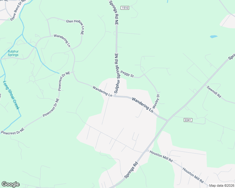 map of restaurants, bars, coffee shops, grocery stores, and more near 1300 Wandering Lane in Hickory