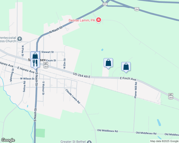 map of restaurants, bars, coffee shops, grocery stores, and more near 7882 Morris Street in Middlesex