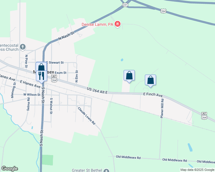 map of restaurants, bars, coffee shops, grocery stores, and more near 7882 Morris Street in Middlesex