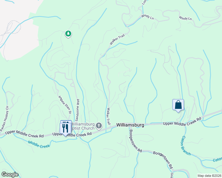 map of restaurants, bars, coffee shops, grocery stores, and more near 1724 Walker Trail in Sevierville