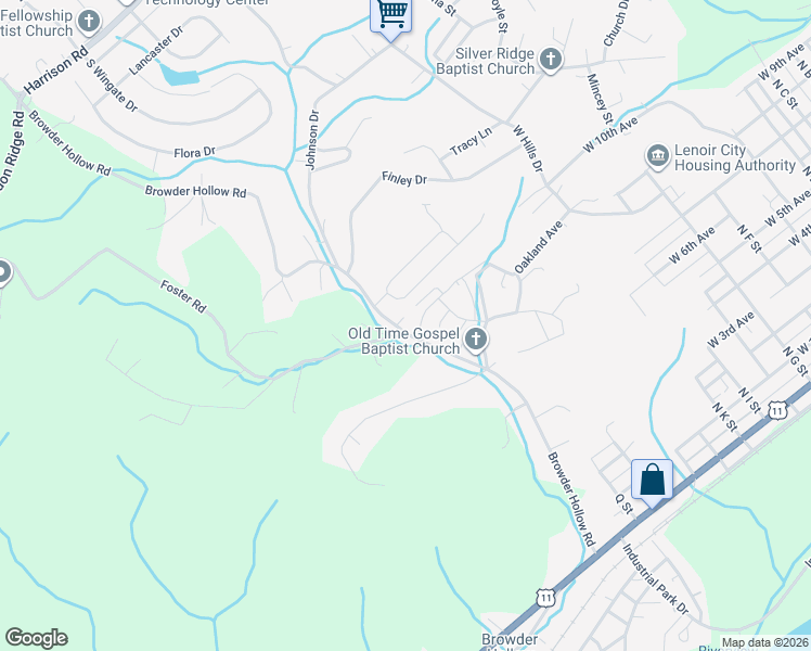 map of restaurants, bars, coffee shops, grocery stores, and more near 2580 Browder Hollow Road in Lenoir City