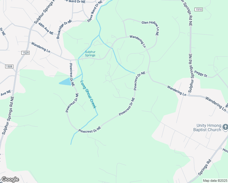 map of restaurants, bars, coffee shops, grocery stores, and more near 4005 Shadowood Lane Northeast in Hickory