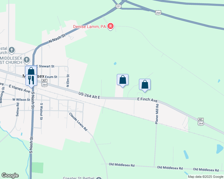 map of restaurants, bars, coffee shops, grocery stores, and more near in Middlesex