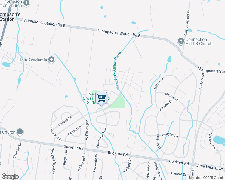 map of restaurants, bars, coffee shops, grocery stores, and more near 1708 Tellico Drive in Thompson's Station
