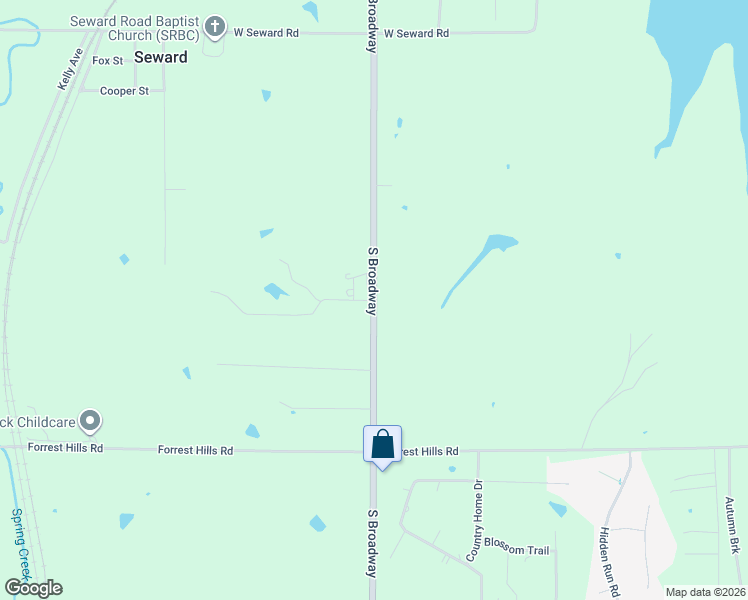map of restaurants, bars, coffee shops, grocery stores, and more near 8863 South Broadway in Guthrie