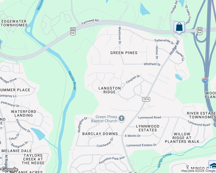 map of restaurants, bars, coffee shops, grocery stores, and more near 1105 Jamison Pond Drive in Knightdale