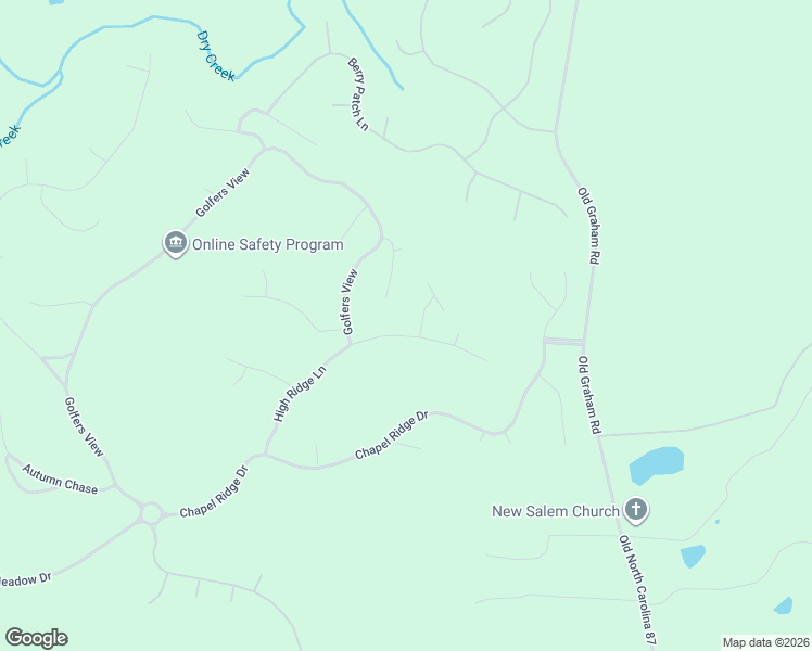 map of restaurants, bars, coffee shops, grocery stores, and more near 241 High Ridge Lane in Pittsboro