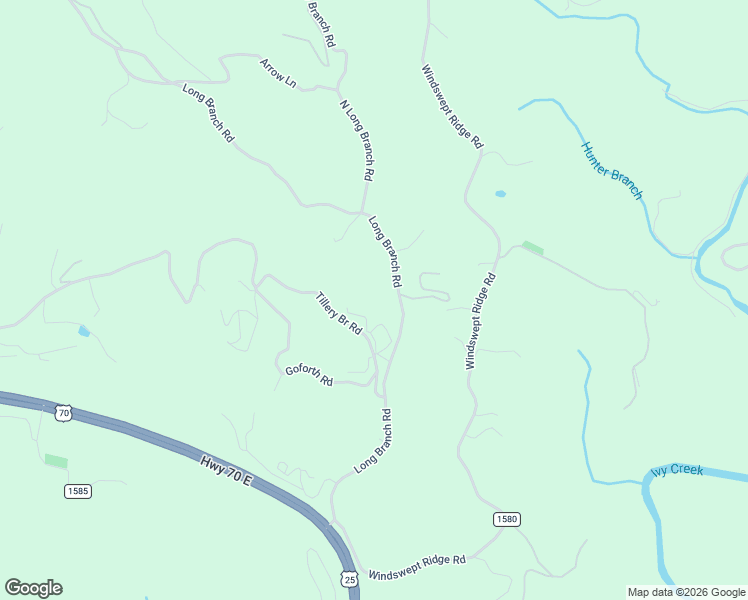 map of restaurants, bars, coffee shops, grocery stores, and more near 2057 Long Branch Road in Marshall