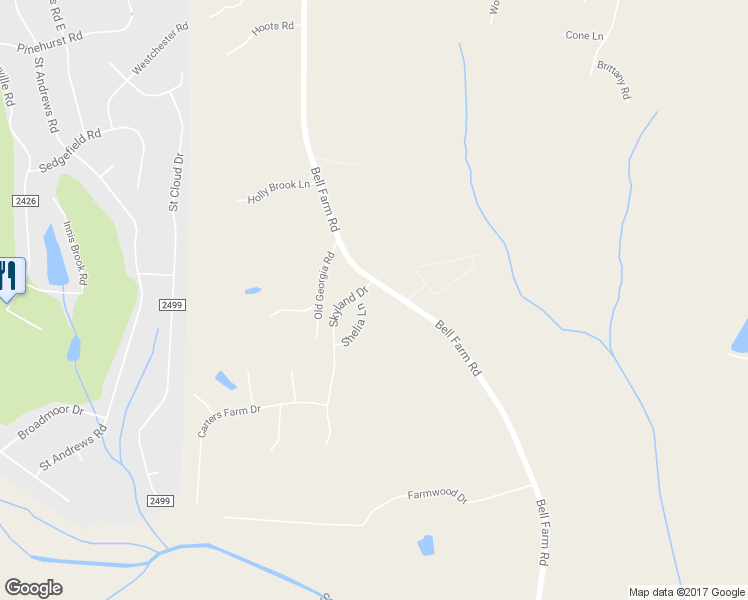 map of restaurants, bars, coffee shops, grocery stores, and more near 414 Bell Farm Road in Statesville