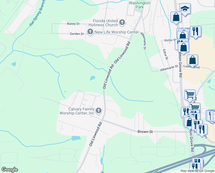 map of restaurants, bars, coffee shops, grocery stores, and more near 859 Old Linwood Road in Lexington