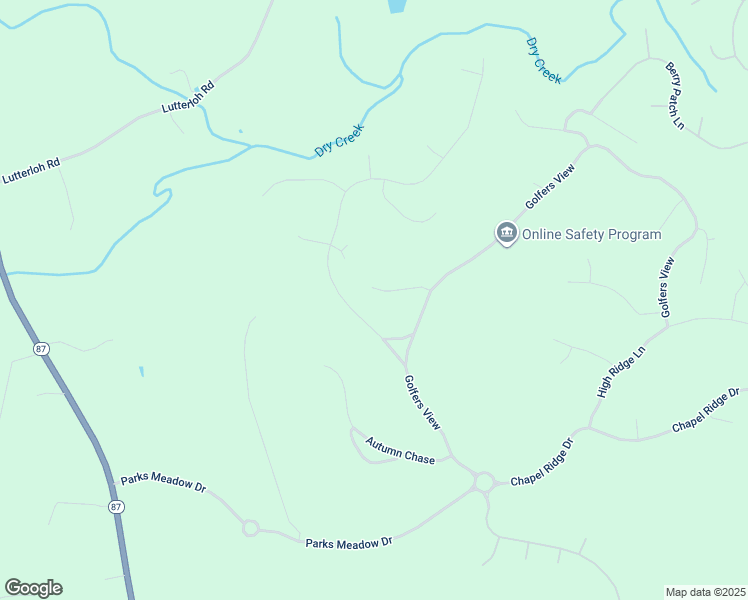 map of restaurants, bars, coffee shops, grocery stores, and more near 131 Birdie Court in Pittsboro