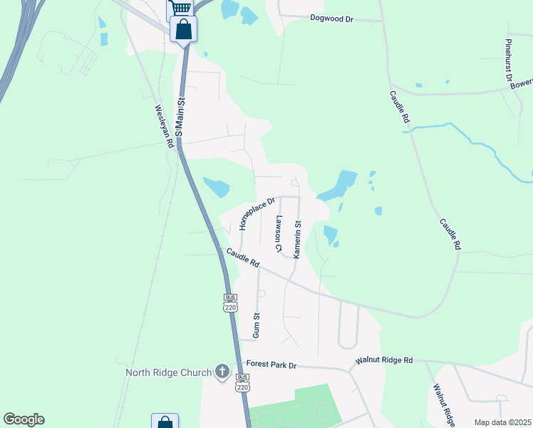 map of restaurants, bars, coffee shops, grocery stores, and more near 2970 Mimosa Court in Randleman