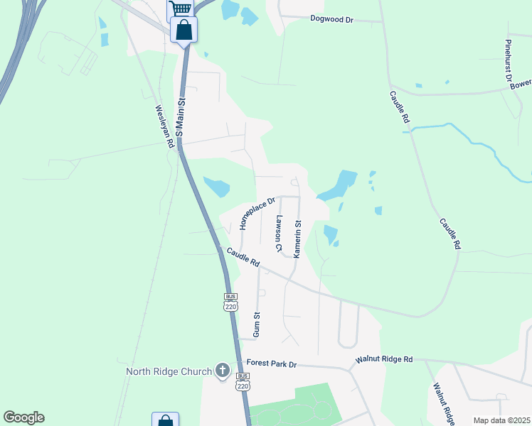 map of restaurants, bars, coffee shops, grocery stores, and more near 2970 Mimosa Court in Randleman