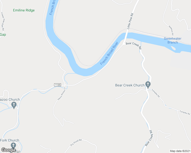 map of restaurants, bars, coffee shops, grocery stores, and more near 206 Little Foster Creek Road in Marshall