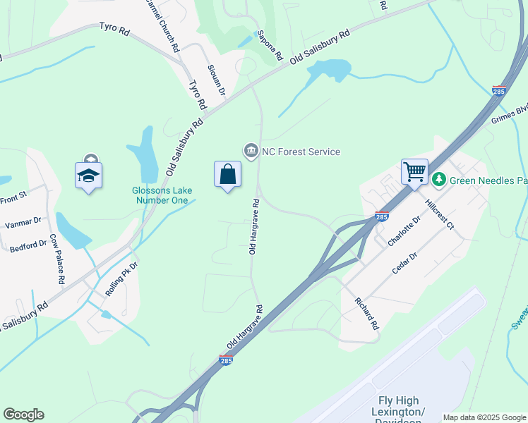 map of restaurants, bars, coffee shops, grocery stores, and more near 555 Old Hargrave Road in Lexington