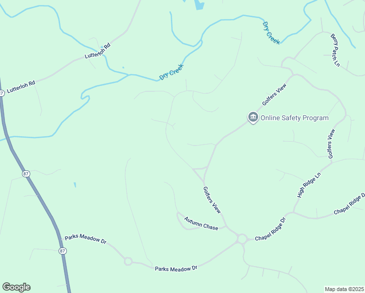map of restaurants, bars, coffee shops, grocery stores, and more near 163 Birdie Court in Pittsboro