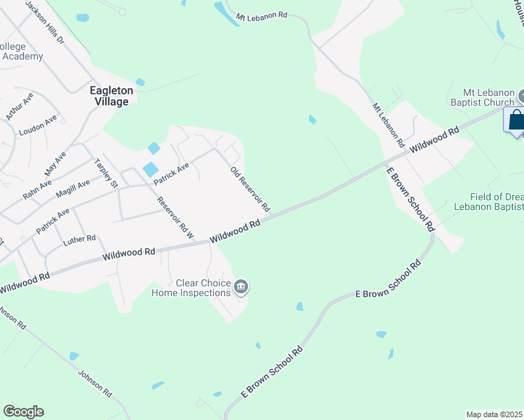 map of restaurants, bars, coffee shops, grocery stores, and more near 807 Old Reservoir Road in Maryville