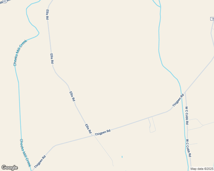 map of restaurants, bars, coffee shops, grocery stores, and more near Thigpen Road in Leggett