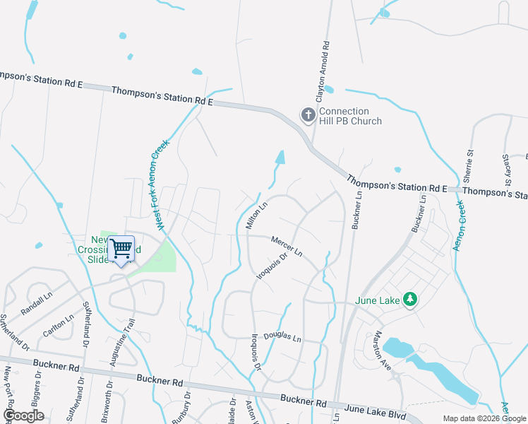 map of restaurants, bars, coffee shops, grocery stores, and more near 2566 Milton Lane in Thompson's Station