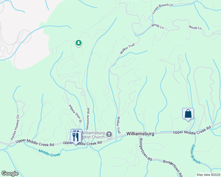 map of restaurants, bars, coffee shops, grocery stores, and more near 1749 Walker Trail in Pigeon Forge