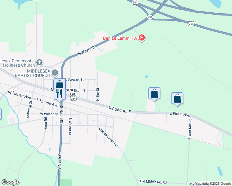map of restaurants, bars, coffee shops, grocery stores, and more near in Middlesex