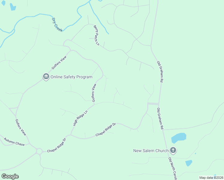 map of restaurants, bars, coffee shops, grocery stores, and more near 55 Barn Owl in Pittsboro