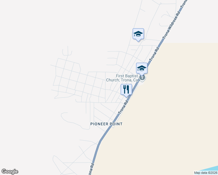 map of restaurants, bars, coffee shops, grocery stores, and more near 84596 11th Street in Searles Valley