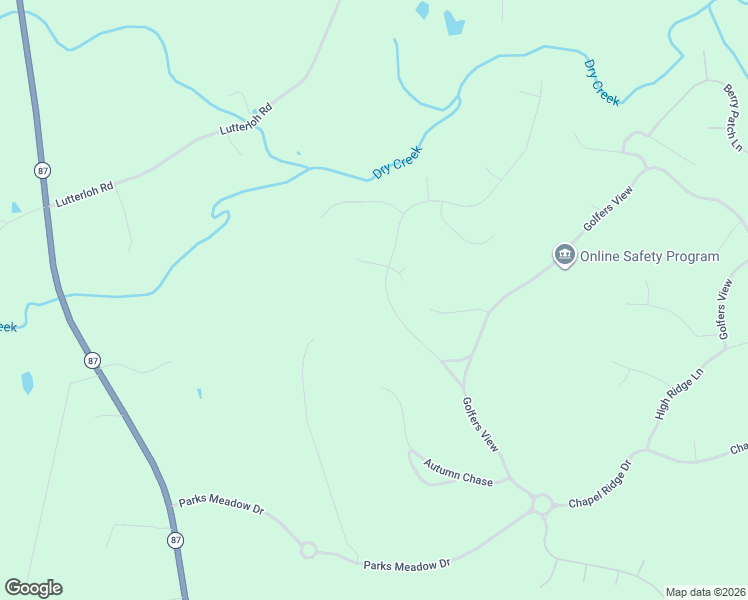 map of restaurants, bars, coffee shops, grocery stores, and more near 273 Cabin Creek in Pittsboro