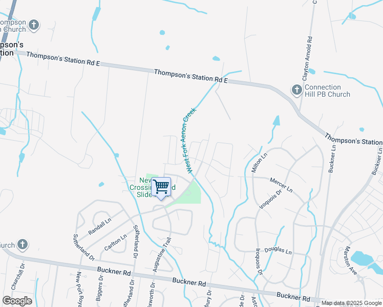 map of restaurants, bars, coffee shops, grocery stores, and more near 3039 New Port Valley Circle in Thompson's Station