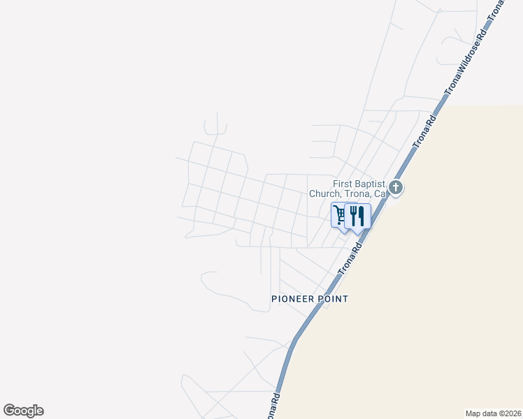 map of restaurants, bars, coffee shops, grocery stores, and more near 13671 Cedar Street in Searles Valley