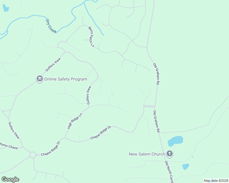 map of restaurants, bars, coffee shops, grocery stores, and more near 44 Barn Owl in Pittsboro