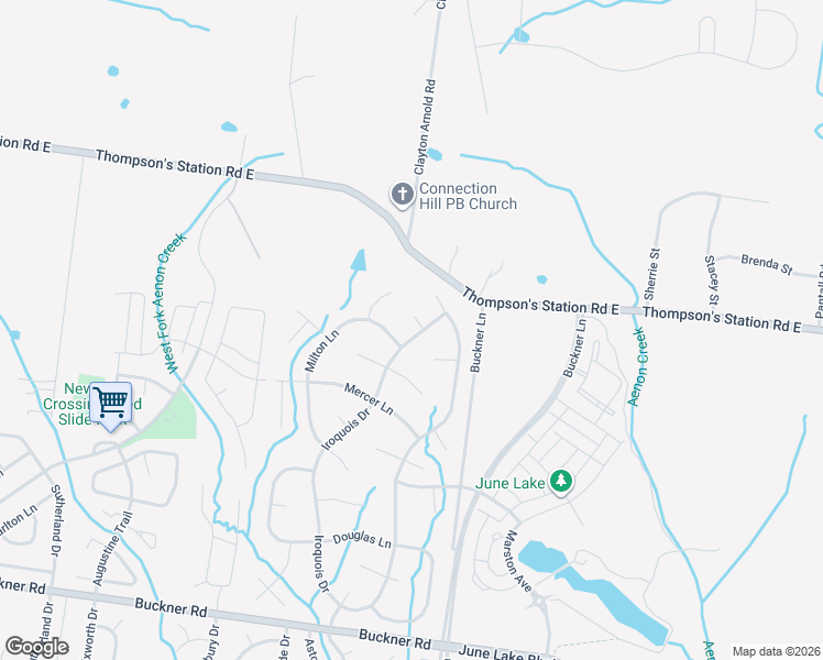 map of restaurants, bars, coffee shops, grocery stores, and more near 3014 Iroquois Drive in Thompson's Station