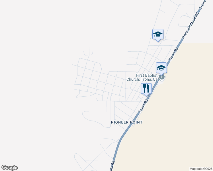 map of restaurants, bars, coffee shops, grocery stores, and more near 13671 Cedar Street in Searles Valley