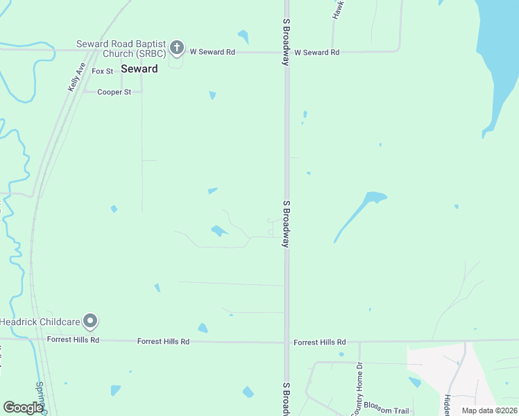 map of restaurants, bars, coffee shops, grocery stores, and more near 8525 South Broadway in Guthrie