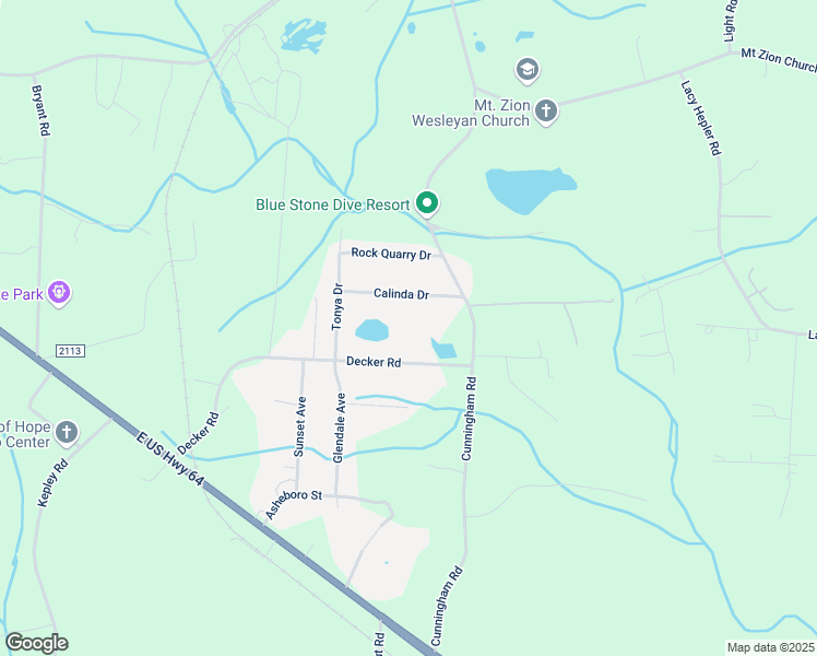 map of restaurants, bars, coffee shops, grocery stores, and more near 955 Decker Road in Thomasville