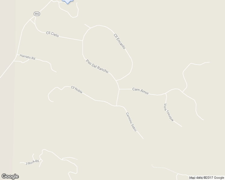 map of restaurants, bars, coffee shops, grocery stores, and more near 55 Paseo Del Rancho in Santa Fe