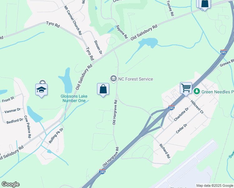 map of restaurants, bars, coffee shops, grocery stores, and more near 555 Old Hargrave Road in Lexington