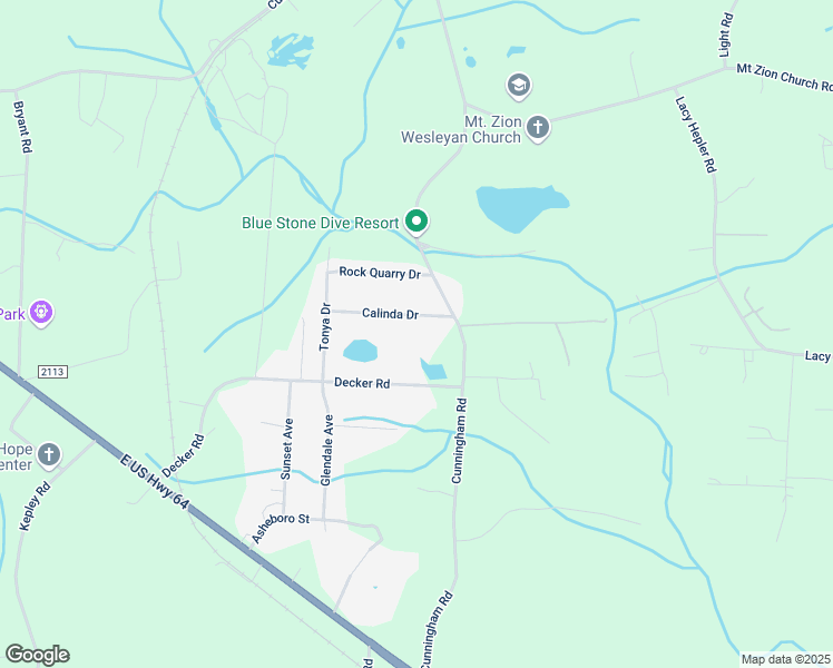 map of restaurants, bars, coffee shops, grocery stores, and more near 955 Decker Road in Thomasville