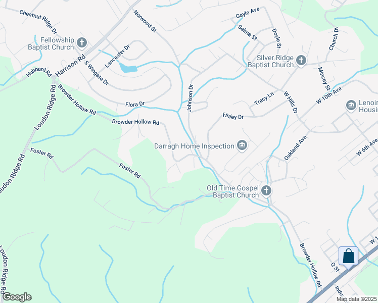 map of restaurants, bars, coffee shops, grocery stores, and more near 295 Johnson Drive in Lenoir City