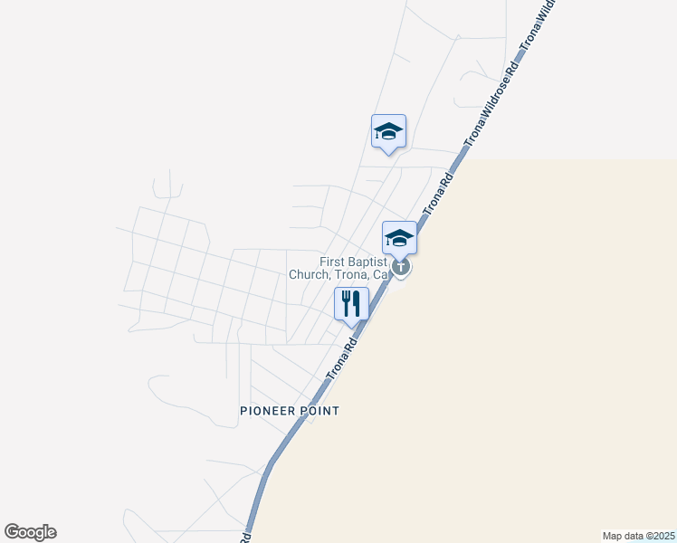 map of restaurants, bars, coffee shops, grocery stores, and more near 84646 12th Street in Searles Valley