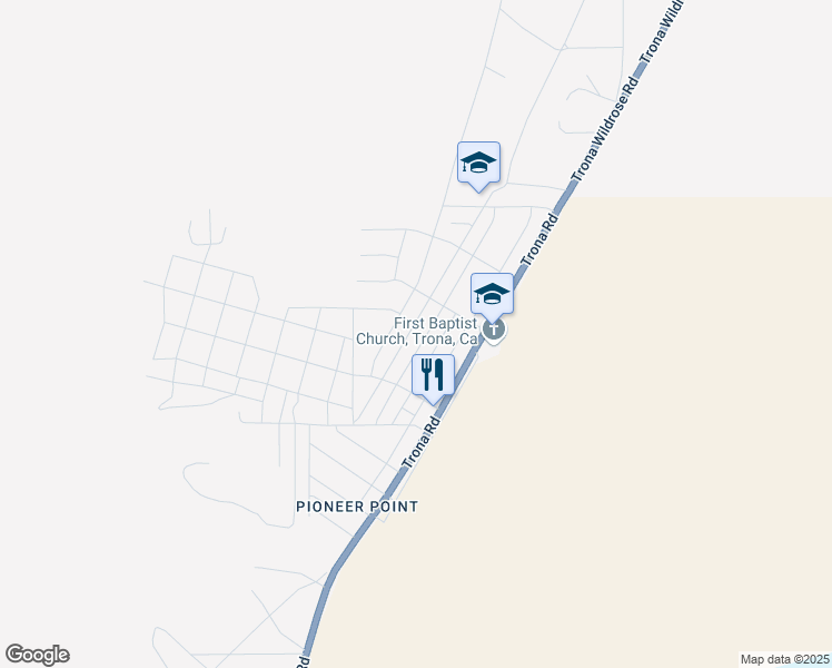 map of restaurants, bars, coffee shops, grocery stores, and more near 84646 12th Street in Searles Valley