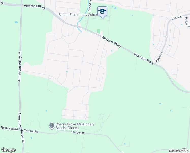 map of restaurants, bars, coffee shops, grocery stores, and more near 3622 Stargell Drive in Murfreesboro