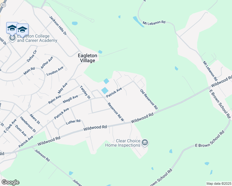 map of restaurants, bars, coffee shops, grocery stores, and more near 2916 Patrick Avenue in Maryville