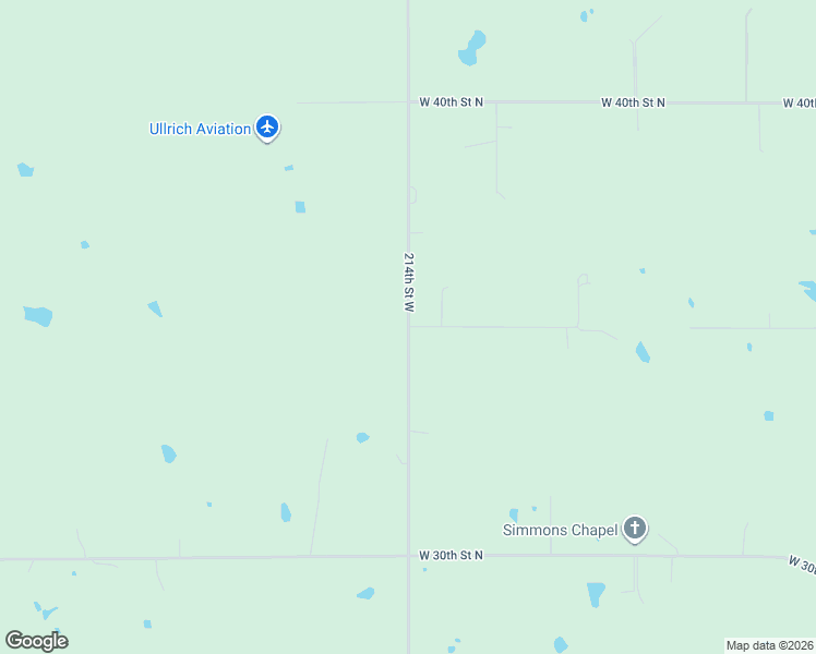 map of restaurants, bars, coffee shops, grocery stores, and more near 21399 West 35th Street North in Haskell