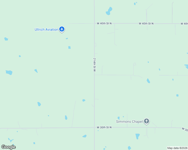 map of restaurants, bars, coffee shops, grocery stores, and more near 21399 West 35th Street North in Haskell