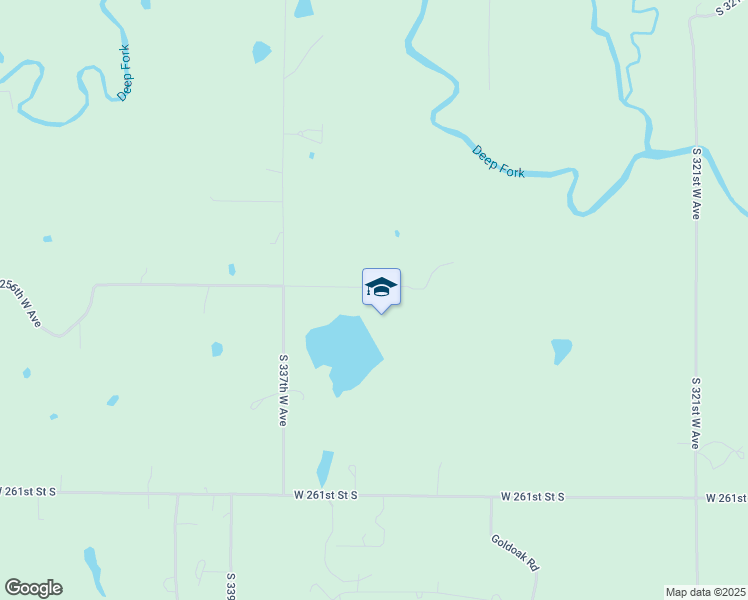 map of restaurants, bars, coffee shops, grocery stores, and more near 33340 W 256th Street South in Bristow