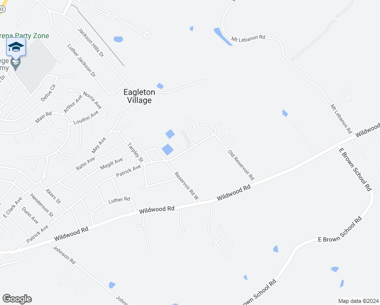 map of restaurants, bars, coffee shops, grocery stores, and more near 2918 Patrick Avenue in Maryville
